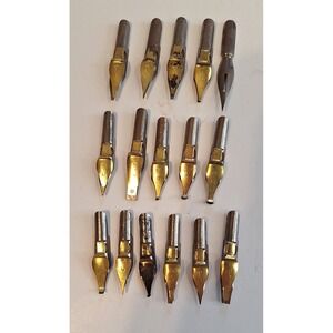 Vintage Speedball Calligraphy Pen Nibs Lot of 16 Assorted Sizes A B C D Styles